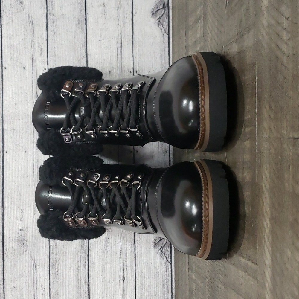 Aerosoles-Alden Wedge Hiker Booties Black Size 7M